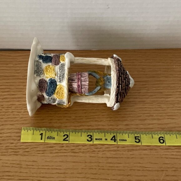 Vintage Lemax Stone Wishing Well Christmas Village Accessory Caldor Made Taiwan - Picture 10 of 11